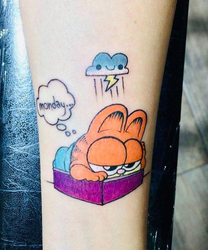30 Unique Garfield Tattoos You Can Copy