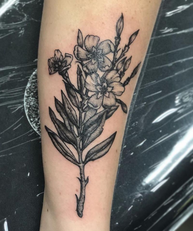 30 Elegant Oleander Tattoos You Can Copy