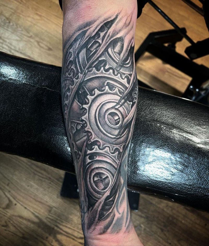 30 Amazing Gear Tattoos You Will Love