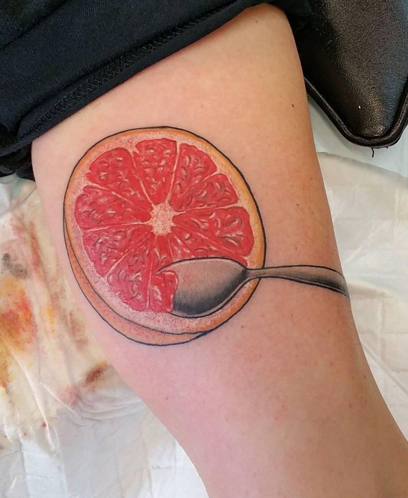 30 Elegant Grapefruit Tattoos You Must Love