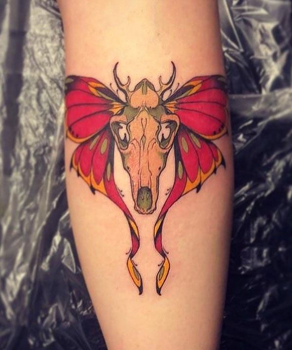 30 Great Wolf Skull Tattoos to Inspire You
