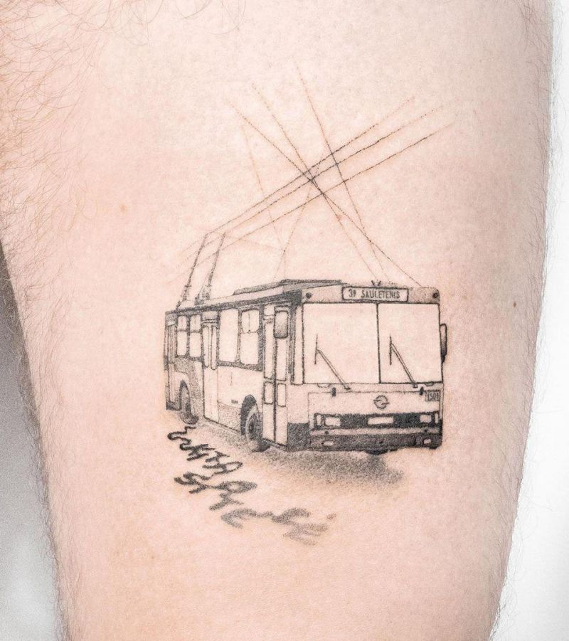 30 Unique Bus Tattoos You Must See