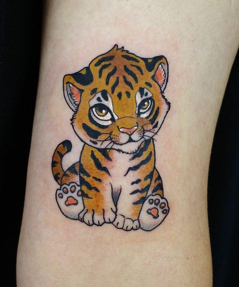 30 Cute Baby Tiger Tattoos You Can Copy
