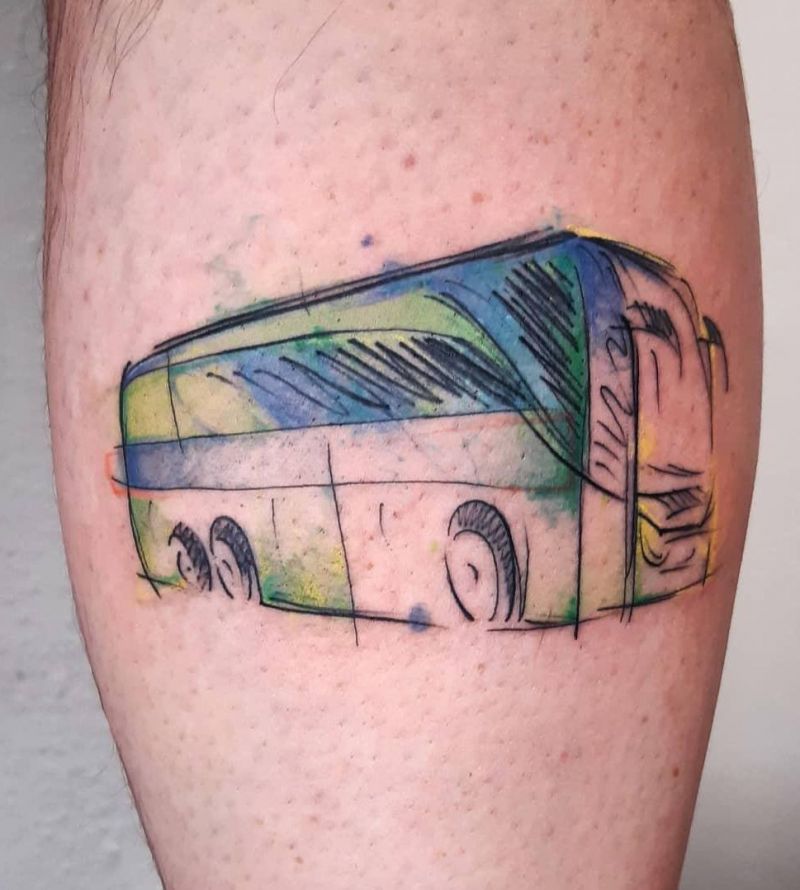 30 Unique Bus Tattoos You Must See