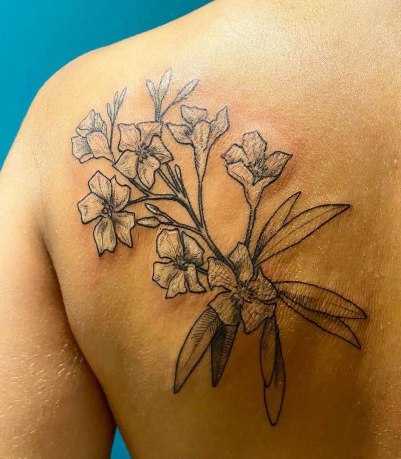 30 Elegant Oleander Tattoos You Can Copy