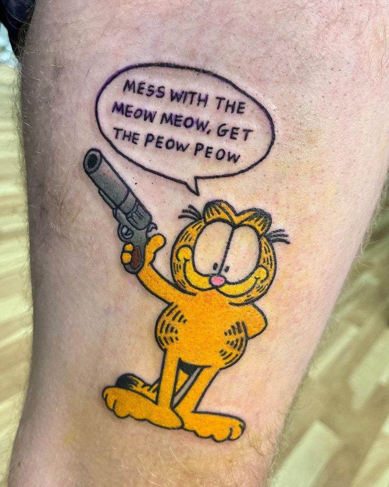 30 Unique Garfield Tattoos You Can Copy