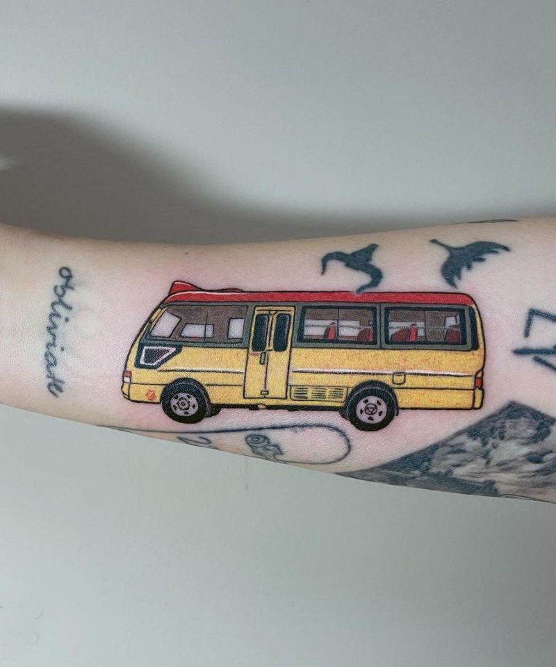 30 Unique Bus Tattoos You Must See