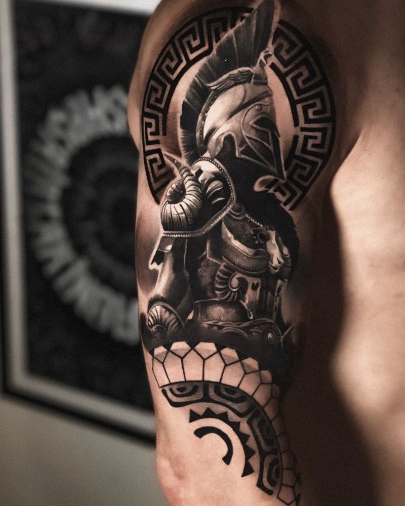 30 Great Spartan Tattoos You Can Copy