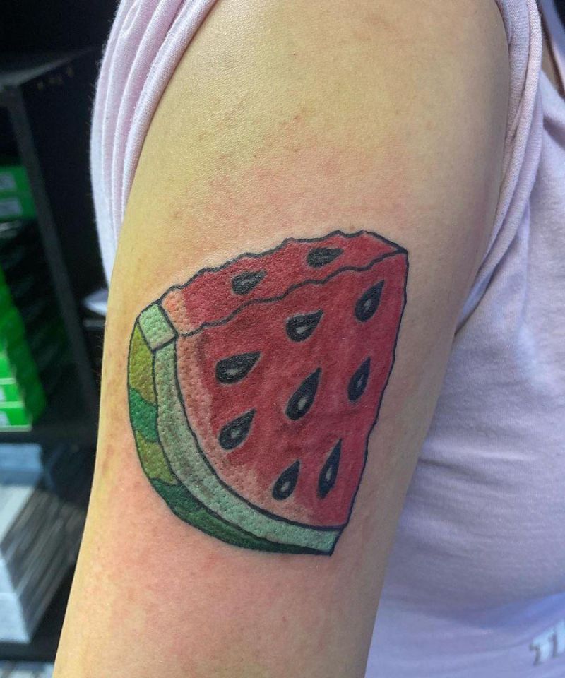 30 Elegant Watermelon Tattoos Make You Attractive