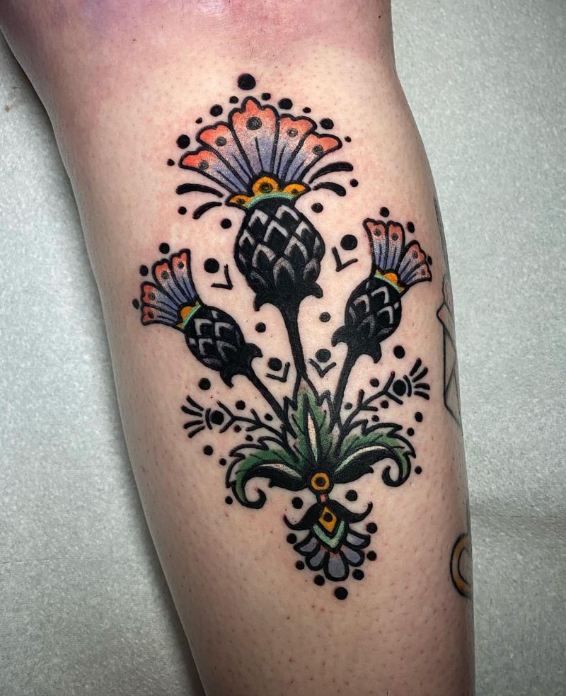 30 Elegant Thistle Tattoos for Your Inspiration