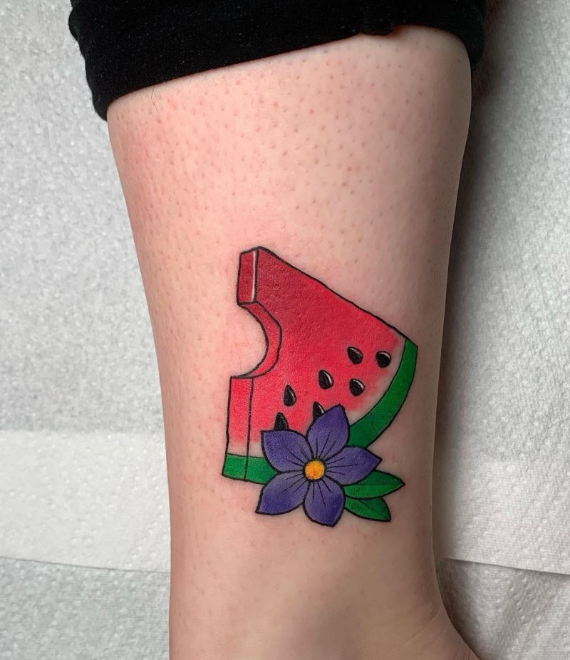 30 Elegant Watermelon Tattoos Make You Attractive