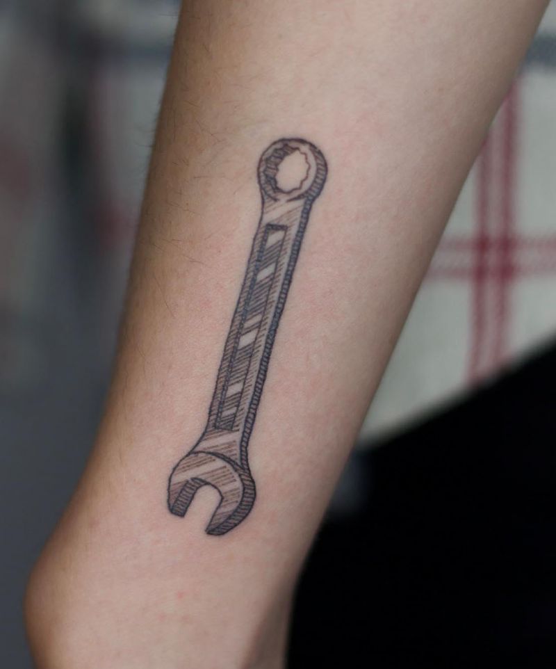 30 Unique Wrench Tattoos You Can Copy