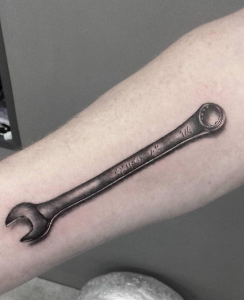 30 Unique Wrench Tattoos You Can Copy
