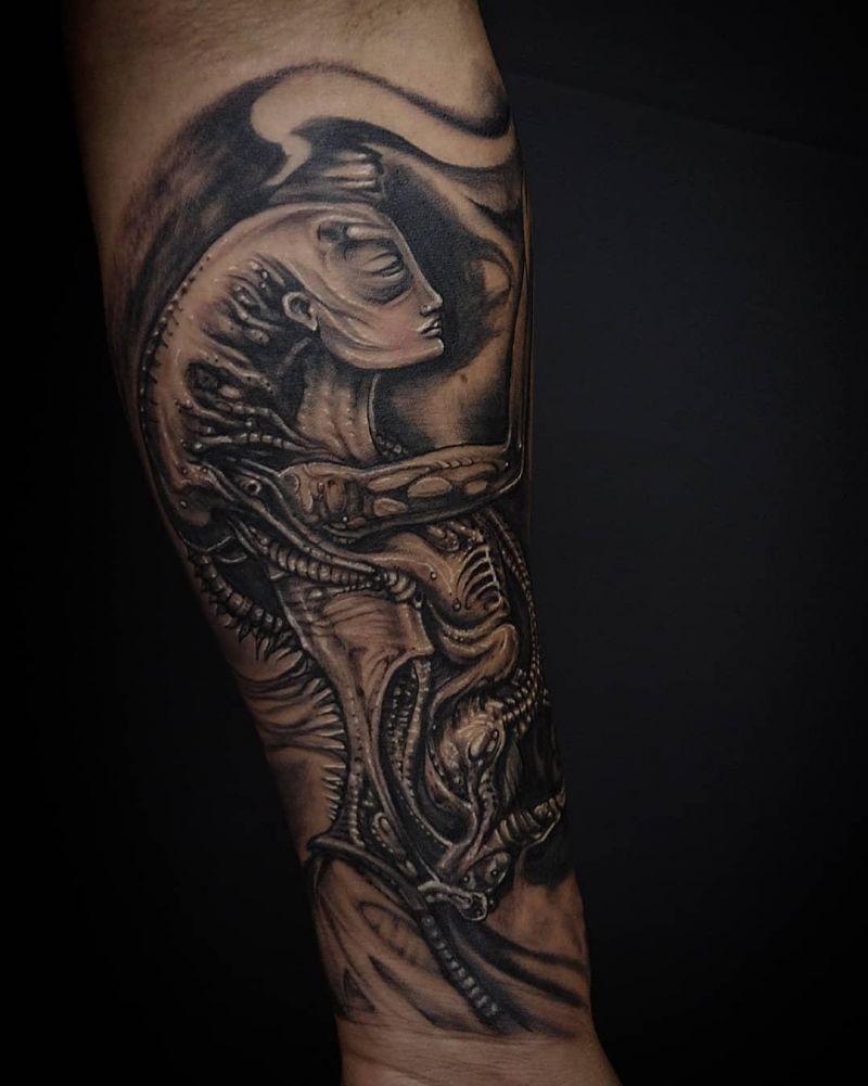 30 Unique Giger Tattoos You Must Love