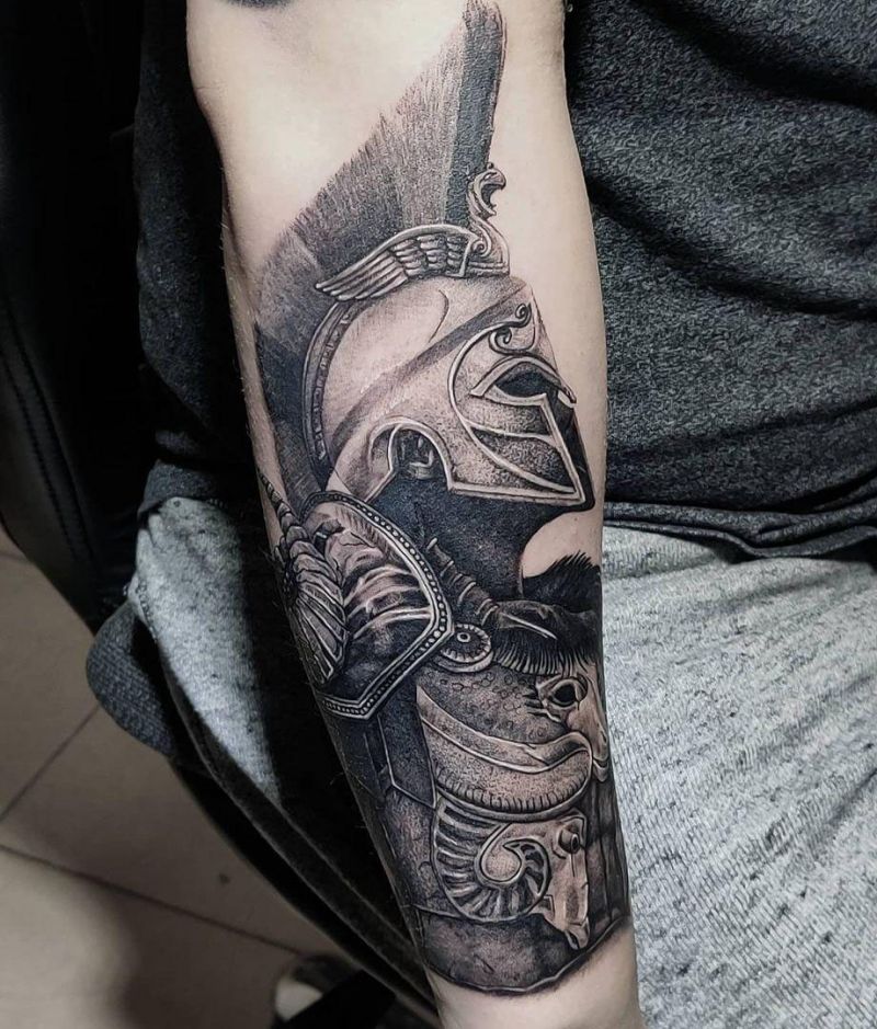 30 Unique Spartan Tattoos You Must Love, Xuzinuo