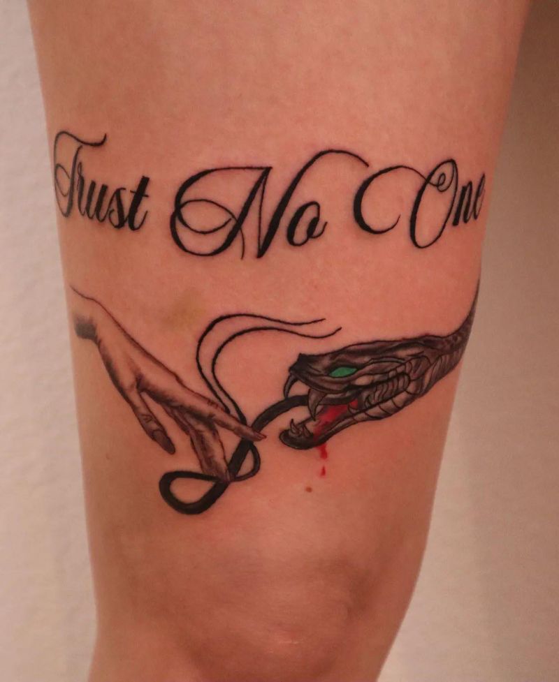 30 Unique Trust No One Tattoos for Your Inspiration