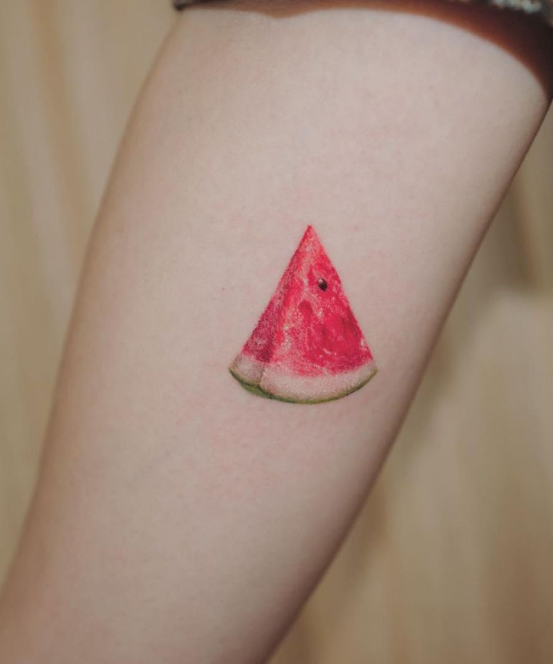 30 Elegant Watermelon Tattoos Make You Attractive