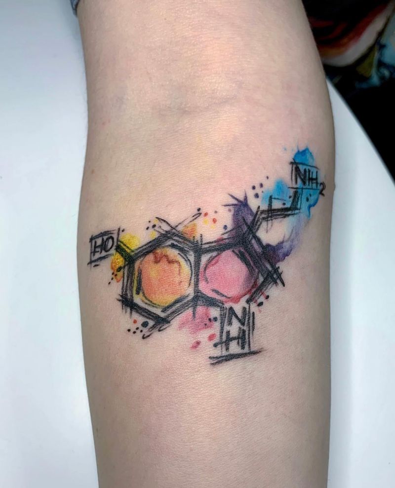 30 Elegant Molecule Tattoos for Your Inspiration