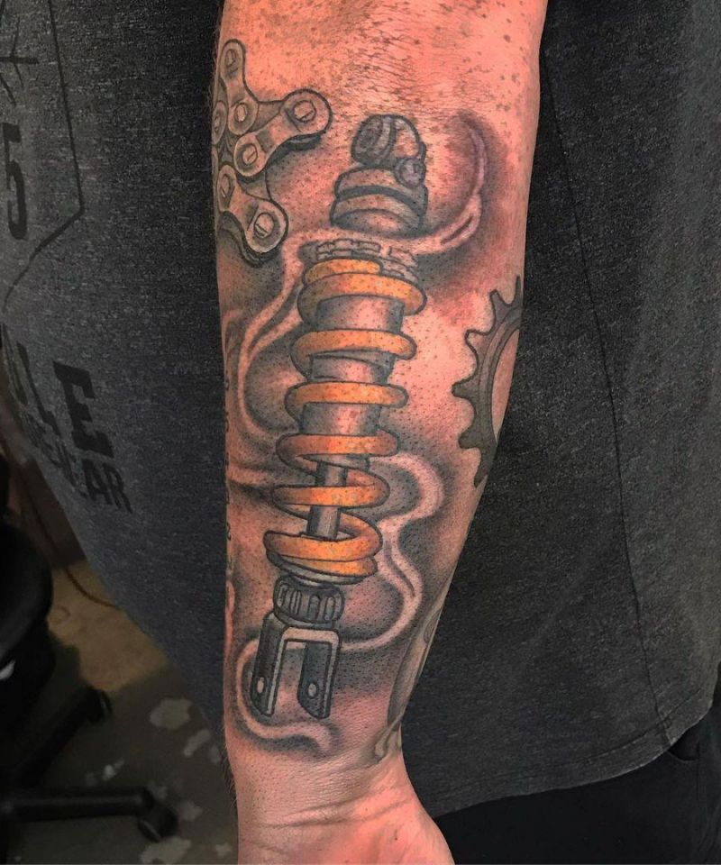 30 Amazing Shock Absorber Tattoos Make You Charming