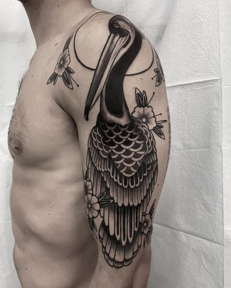 30 Gorgeous Pelican Tattoos You Must Love