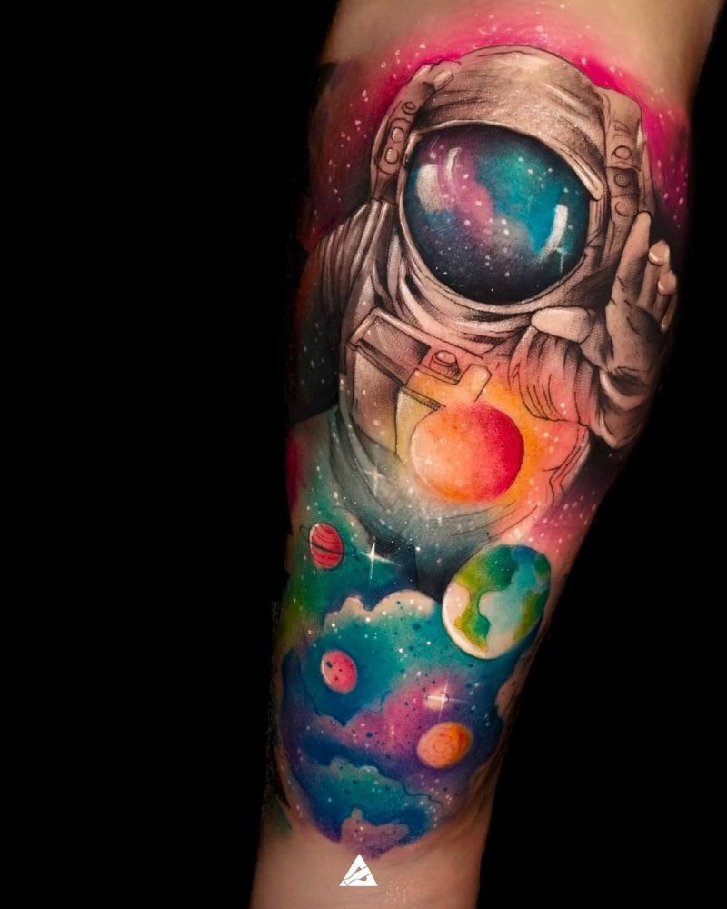 30 Amazing Astronaut Tattoos You Can Copy