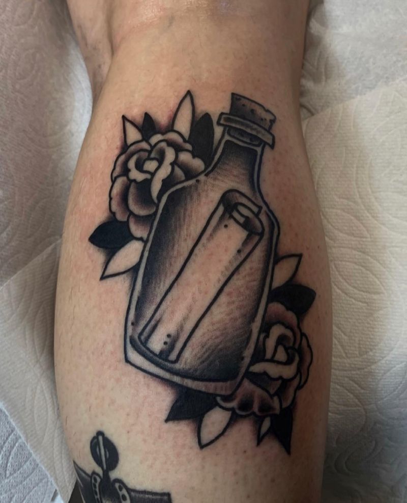 30 Great Message In A Bottle Tattoos You Must Love