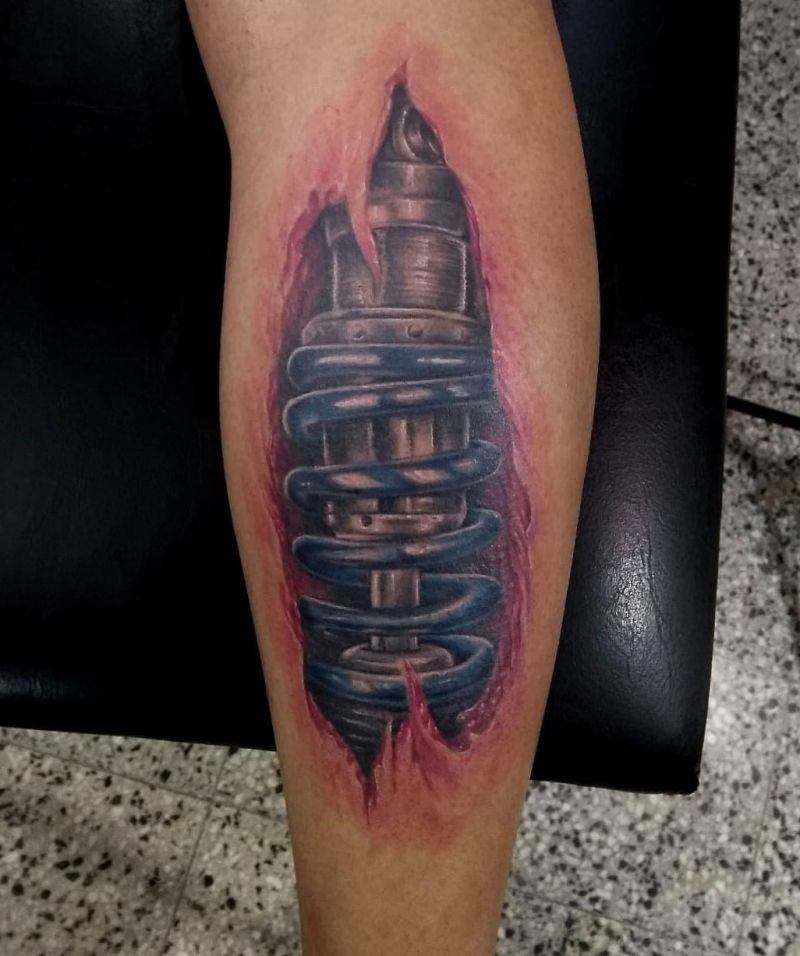 30 Amazing Shock Absorber Tattoos Make You Charming