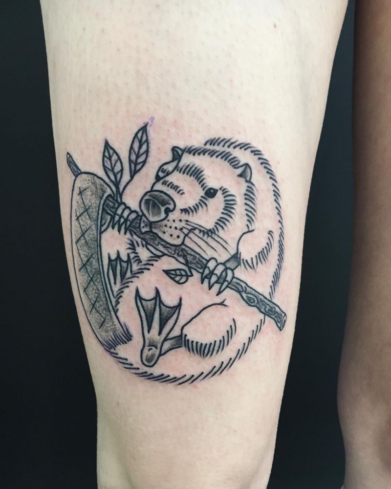 30 Excellent Beaver Tattoos You Can Copy