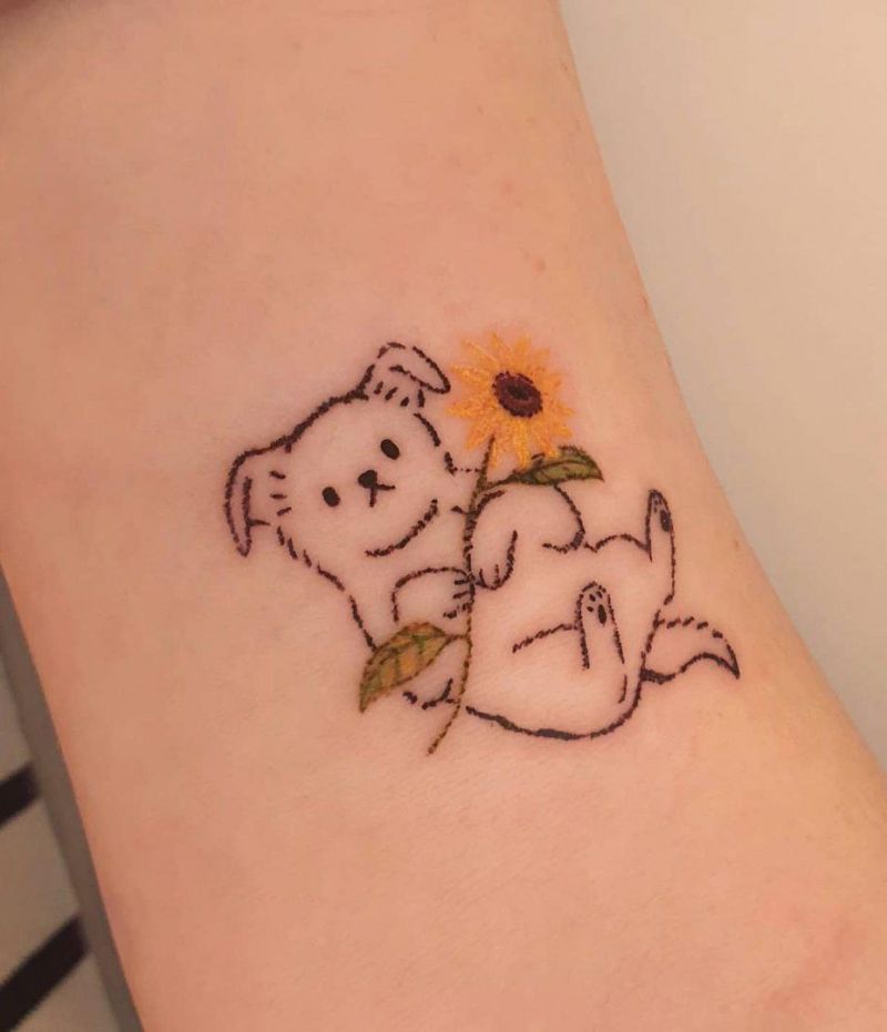 30 Cute Puppy Tattoos You Will Love