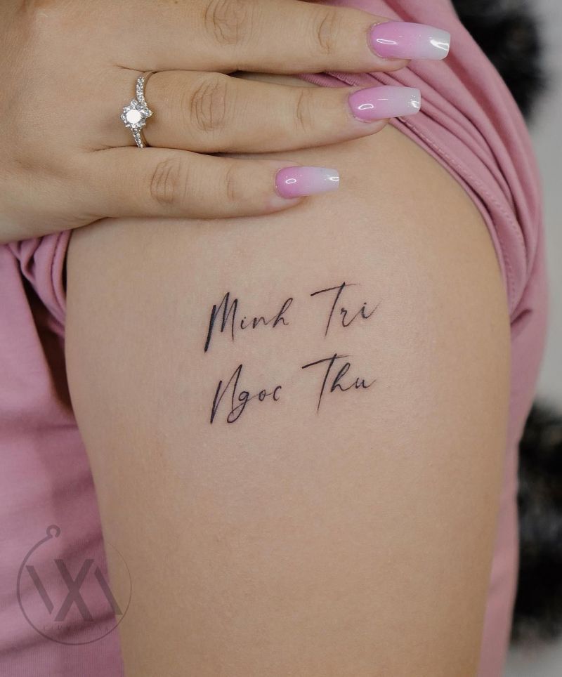 30 Great Name Tattoos Make You Attractive
