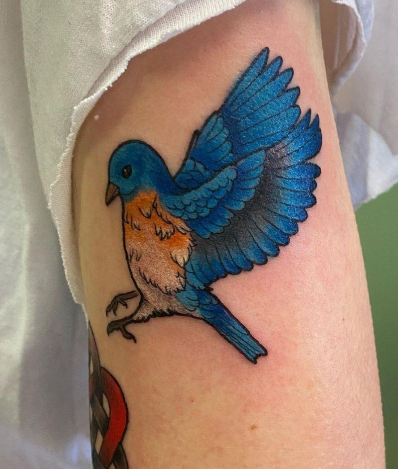 30 Elegant Bluebird Tattoos Give You Inspiration