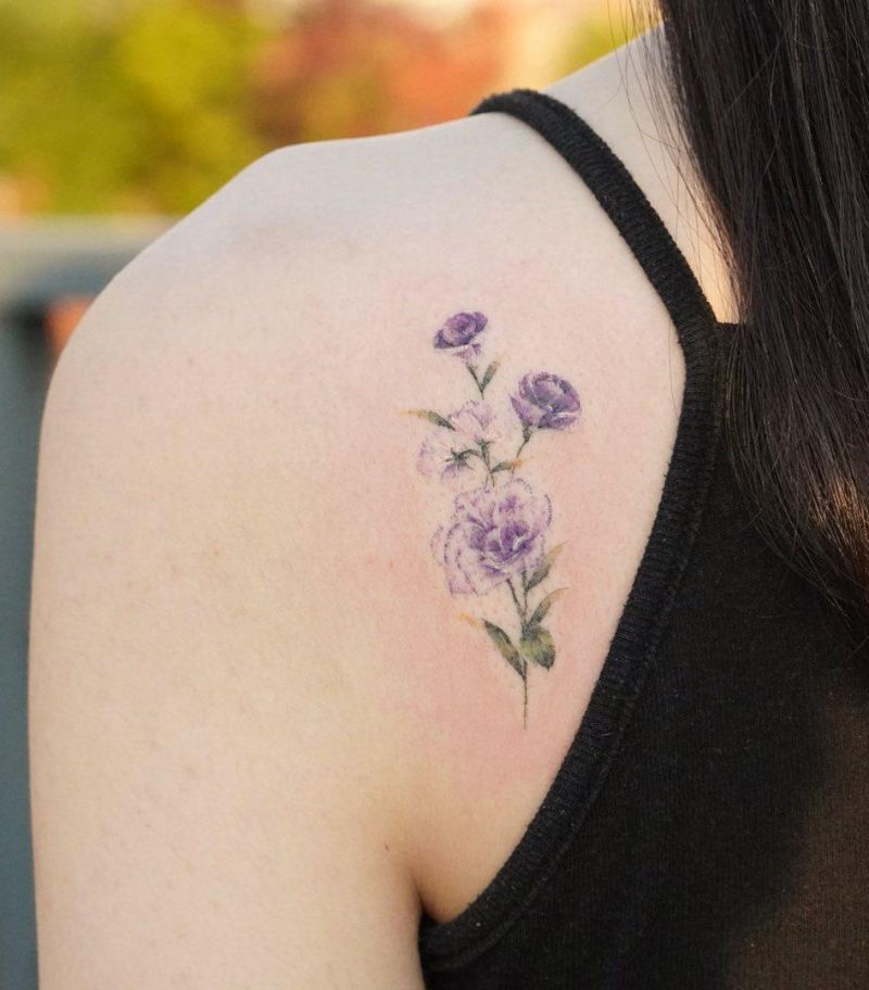 30 Amazing Lisianthus Tattoos Make You Attractive