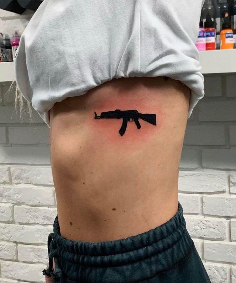 30 Unique Rifle Tattoos You Can Copy