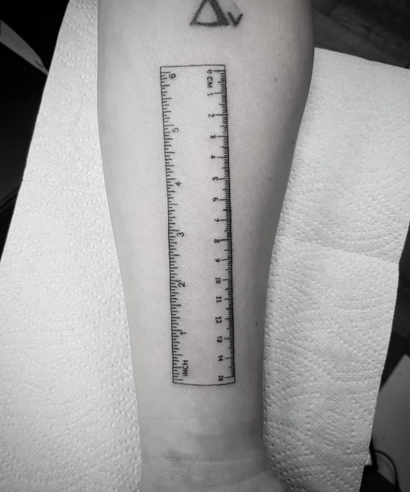 30 Unique Ruler Tattoos to Inspire You