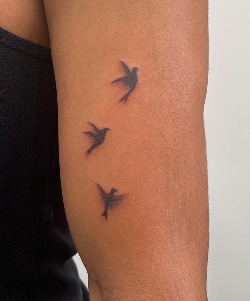 30 Elegant Three Birds Tattoos You Can Copy