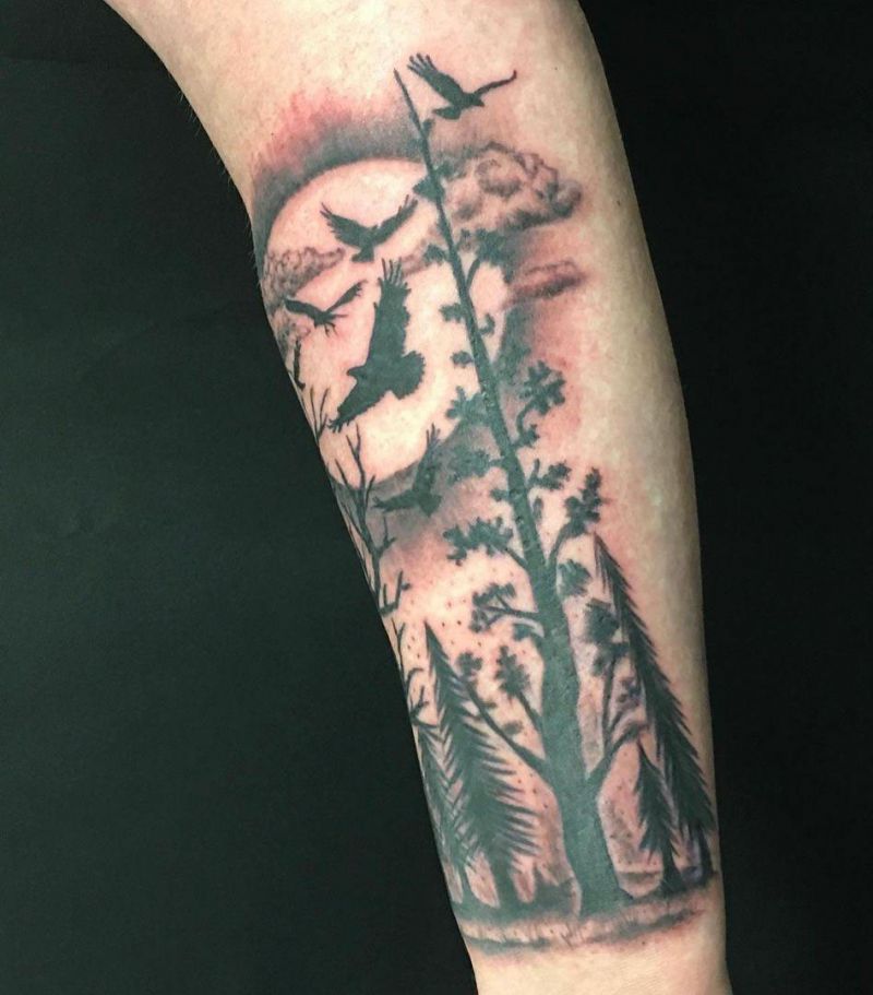 30 Pretty Forest Tattoos You Can Copy