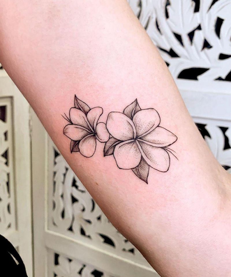 30 Elegant Plumeria Tattoos You Will Love
