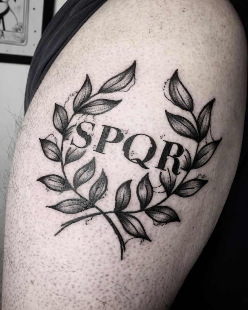 30 Amazing SPQR Tattoos for Your Inspiration