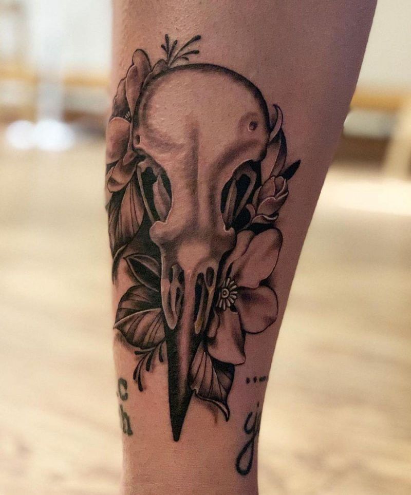 30 Unique Raven Skull Tattoos Make You Attractive