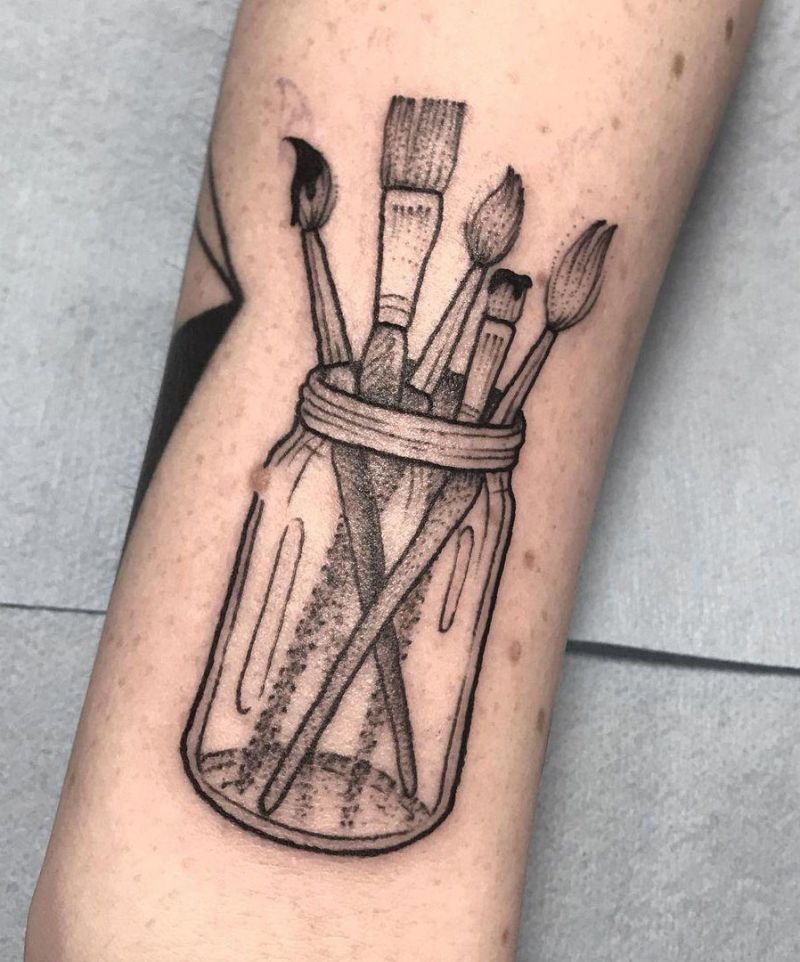 30 Great Mason Jar Tattoos to Inspire You