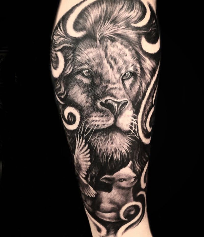 30 Great Lion and Lamb Tattoos You Can Copy