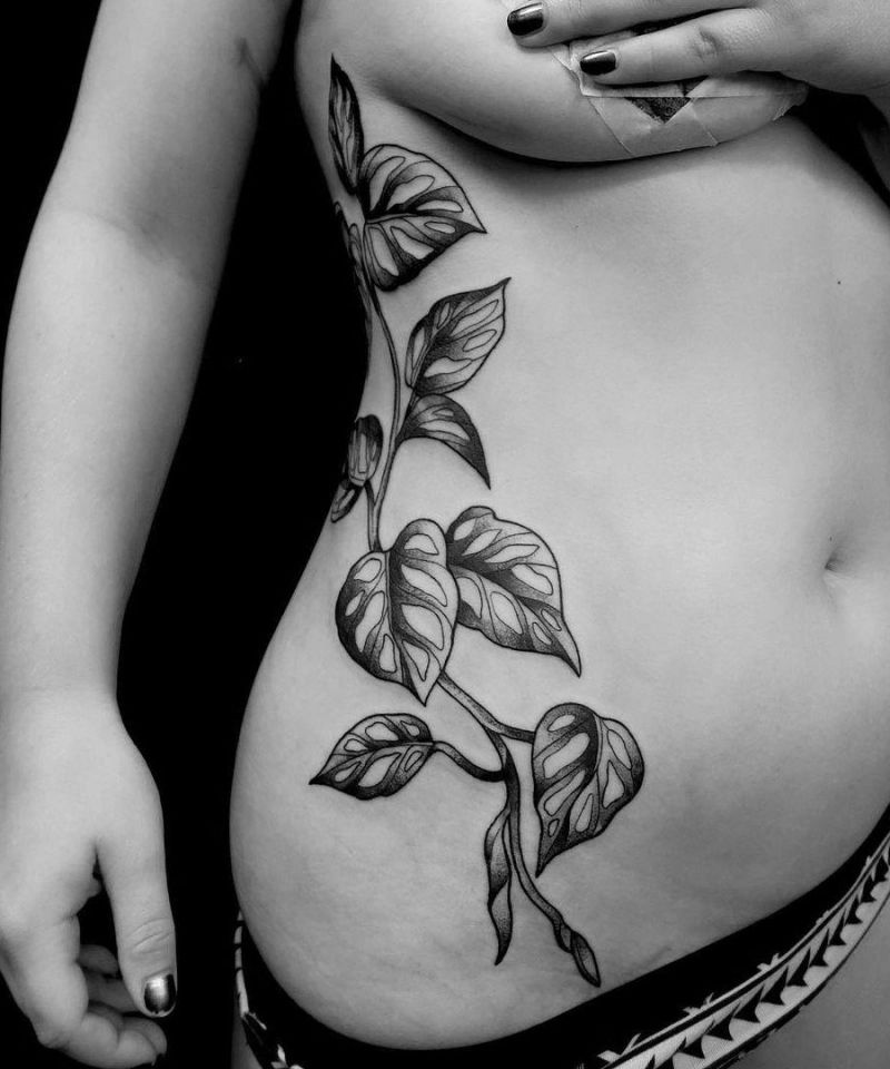 30 Elegant Monstera Tattoos Make You Attractive