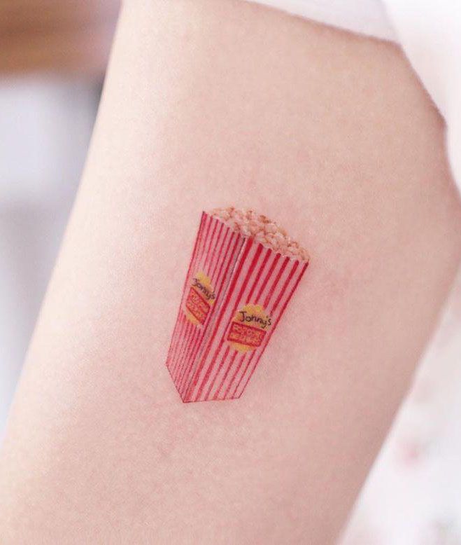 30 Unique Popcorn Tattoos You Will Love