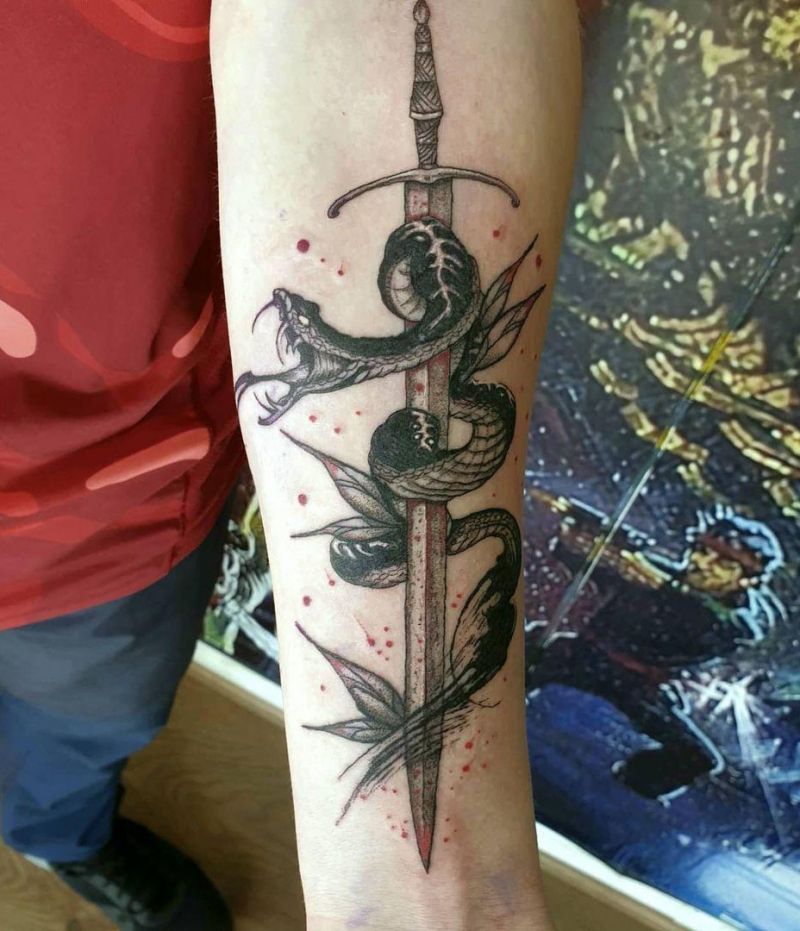 30 Great Snake and Sword Tattoos for Your Inspiration