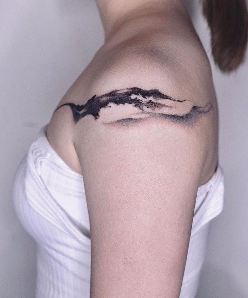 30 Elegant Brush Stroke Tattoos for Your Inspiration