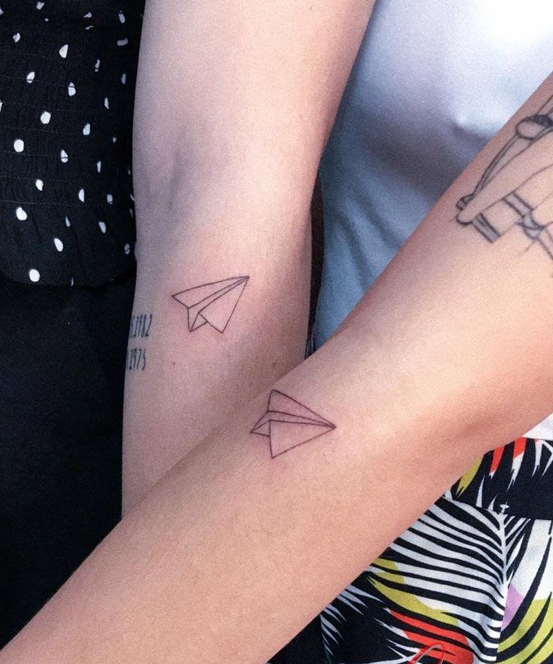 30 Elegant Paper Plane Tattoos You Will Love