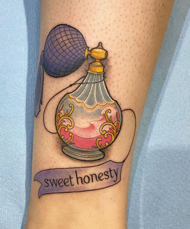 30 Unique Perfume Bottle Tattoos You Must Try
