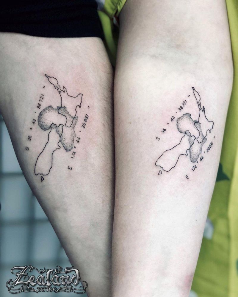 30 Great Coordinate Tattoos You Must See