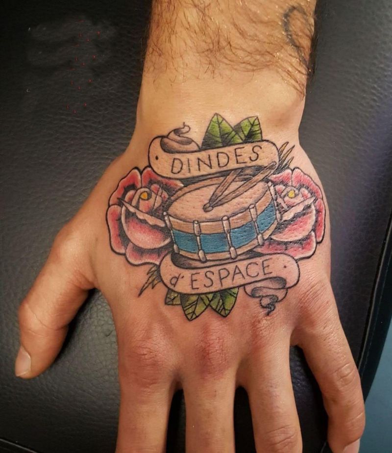 30 Unique Drum Tattoos You Can Copy