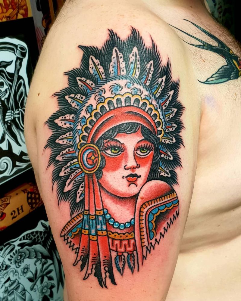30 Unique Squaw Tattoos for Your Inspiration